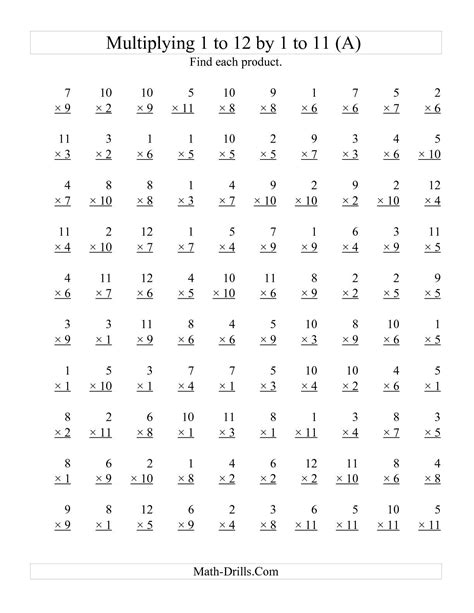 Math Drills (Free Printable Worksheets and Charts).
